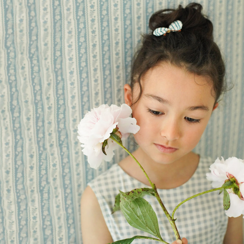 Kids Pima Cotton Pocket Dress - Azul Gingham Print