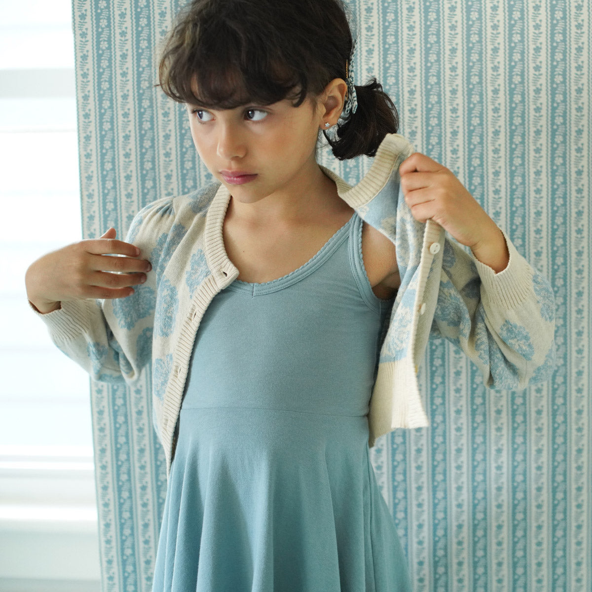 Kids Pima Cotton Pixie Dress - Azul – MamaOwl