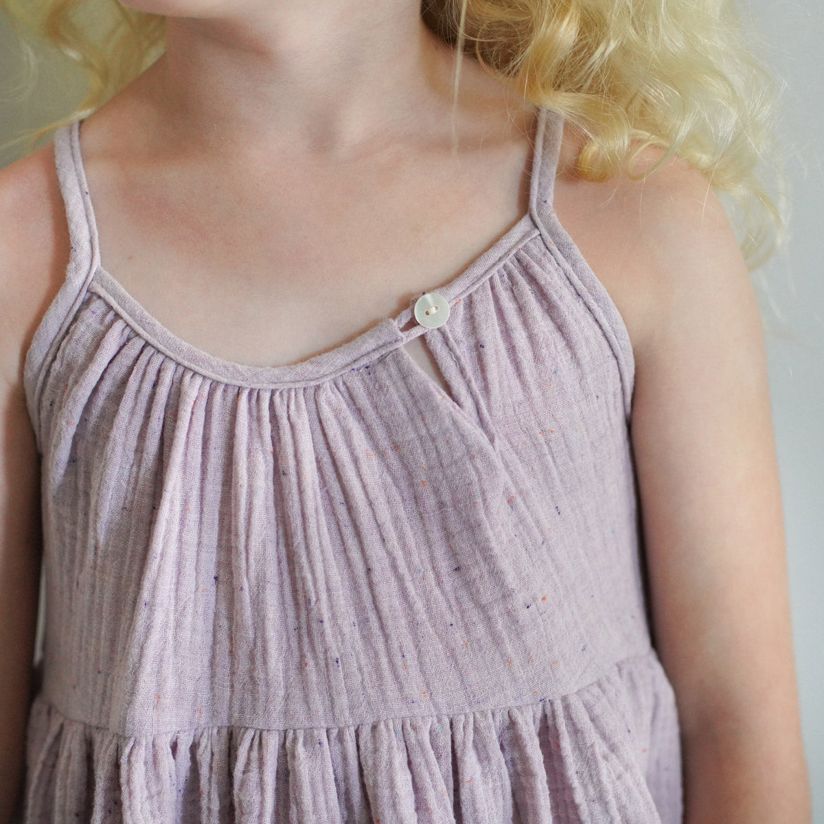 Kids Cotton Birdie Tunic - Faded Zinnia – MamaOwl