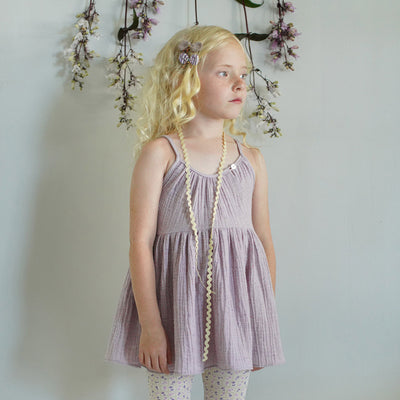 Kids Cotton Birdie Tunic - Faded Zinnia