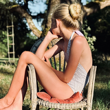 Kids Zita Swimsuit - Pansy