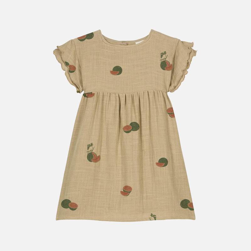 Kids Cotton Cousine Dress - Starfish/Watermelon