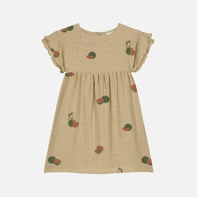 Kids Cotton Cousine Dress - Starfish/Watermelon