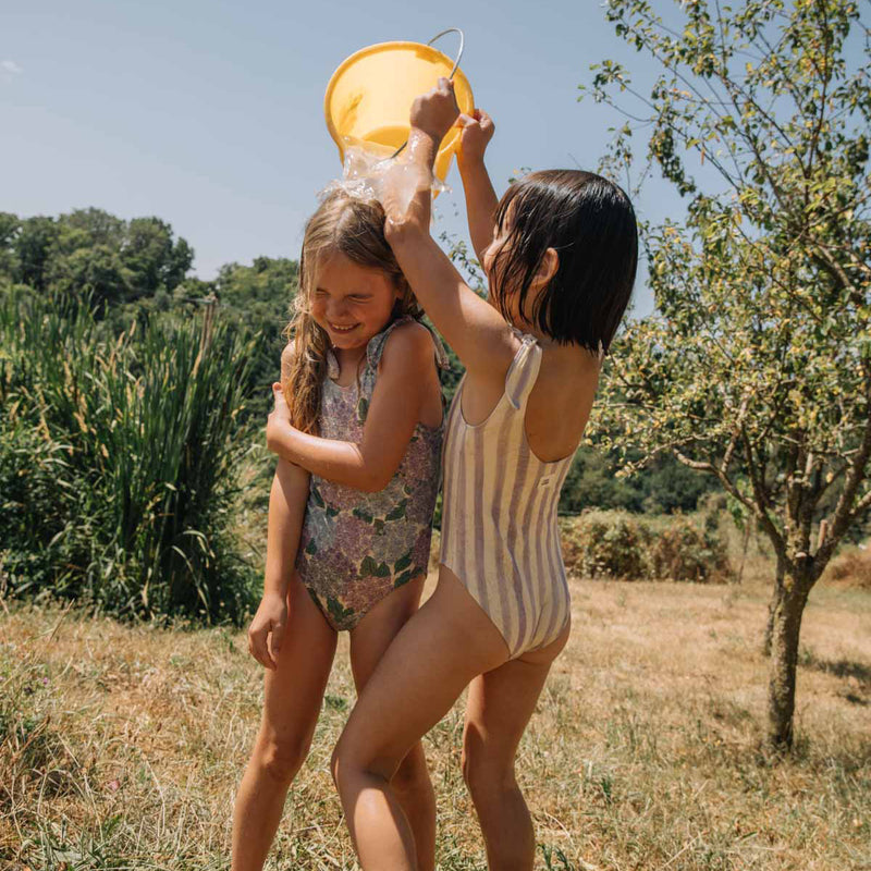 Kids Cotton Roberta Swimsuit - Iris Stripe