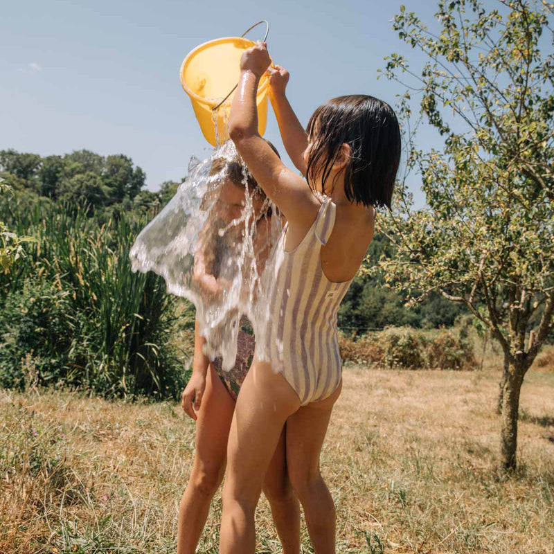 Kids Cotton Roberta Swimsuit - Iris Stripe