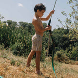 Baby & Kids Cotton Poplin Chico Swim Shorts - Cloud Blue/Lemon