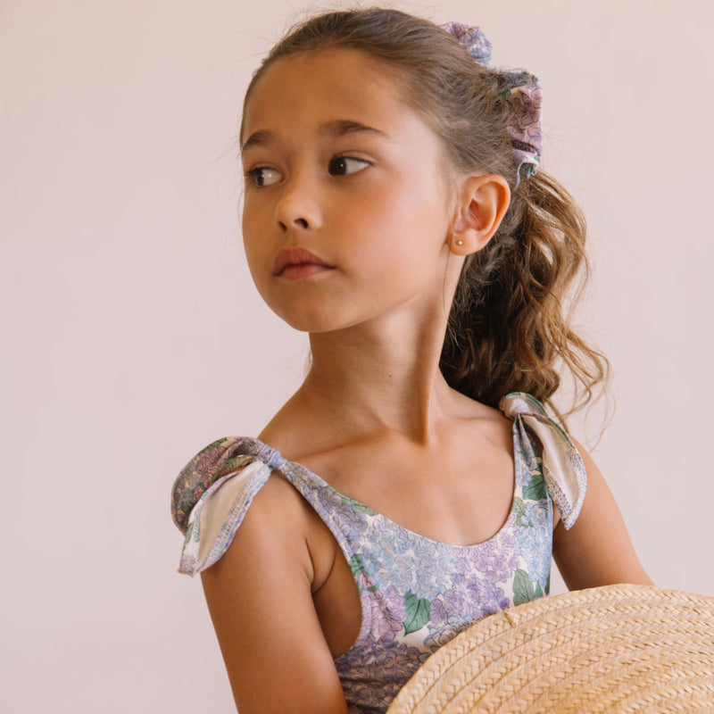 Kids Cotton Roberta Swimsuit - Hortensia
