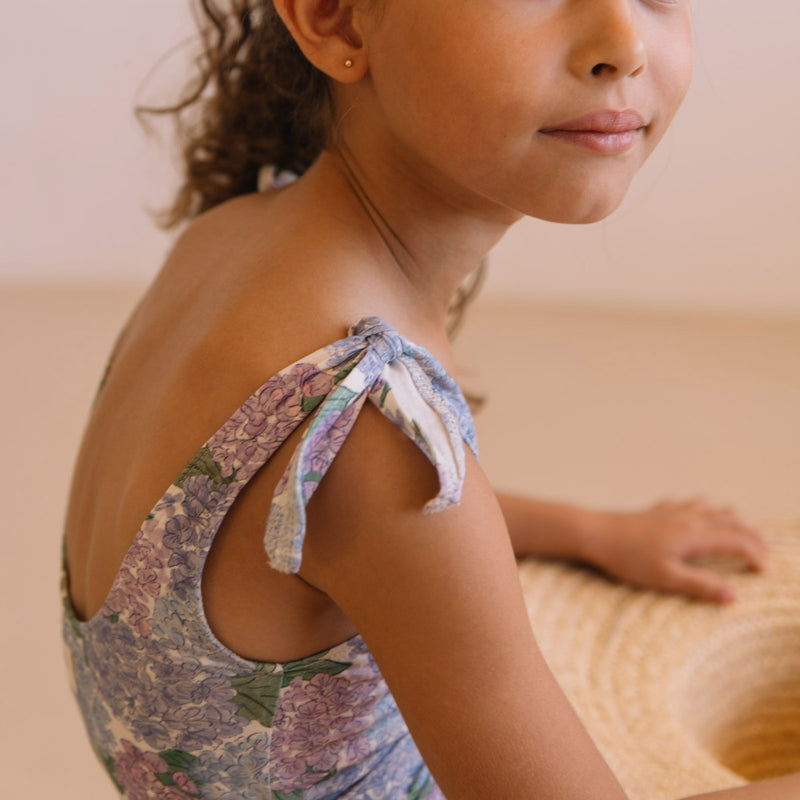 Kids Cotton Roberta Swimsuit - Hortensia