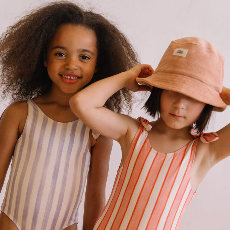 Kids Cotton Roberta Swimsuit - Iris Stripe