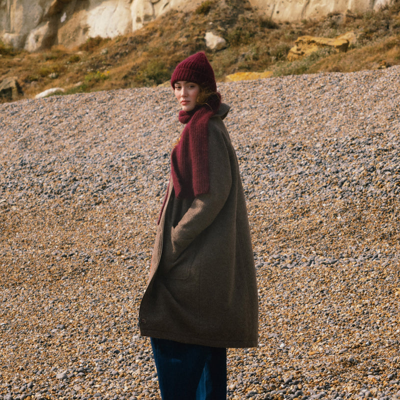 Women's Wool Bobby Coat - Brown Marl