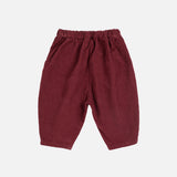 Baby Cotton Corduroy Curious Owl Pants - Burgundy Red