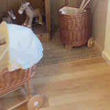 Wicker Doll/Teddy Pram - Eggshell