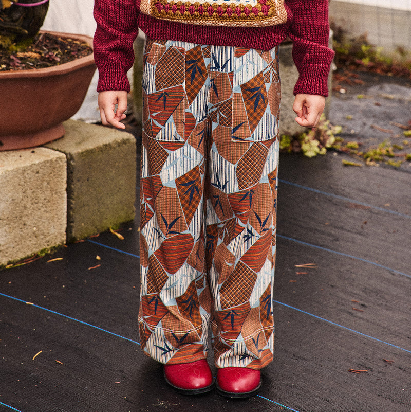 Kids Pima Cotton A-Pant - Rose Gold Kyoto