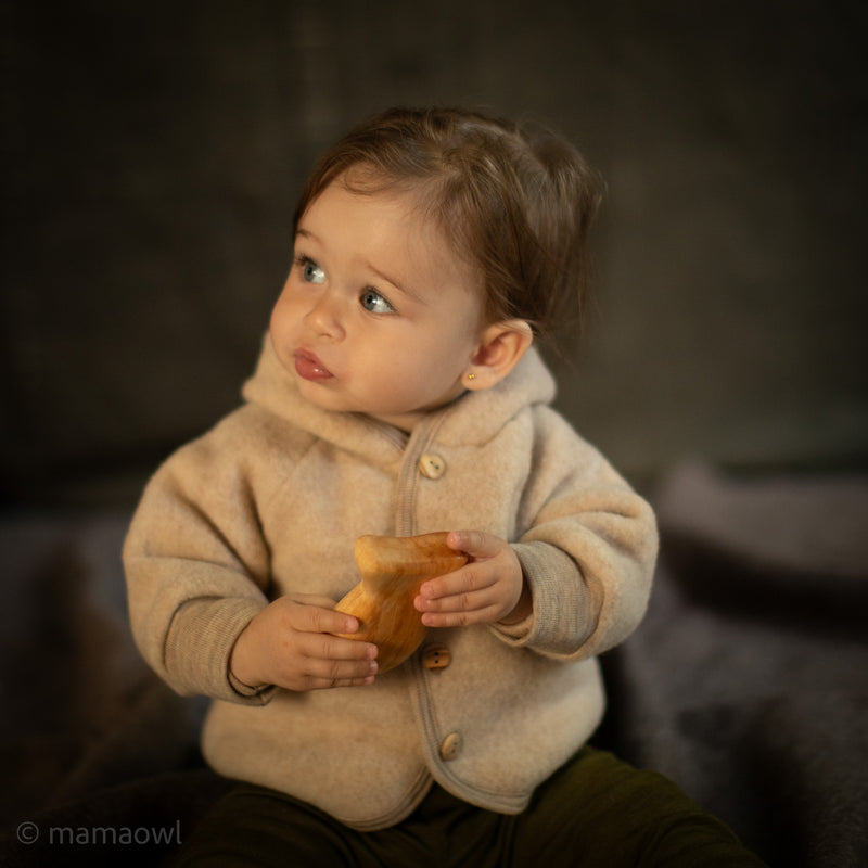 Tinker Baby & Kids Jacket - Merino Wool Fleece - Sandstorm