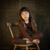 Lark Top & Finch Leggings Set - Merino Wool & Silk - Squirrel