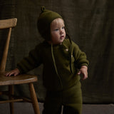 Linnet Baby & Kids Hat - Merino Wool Fleece - Seaweed