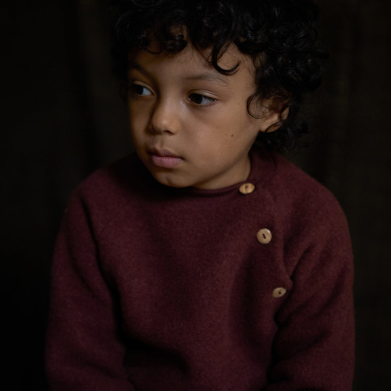 Puffin Baby & Kids Sweater - Merino Wool Fleece - Fig