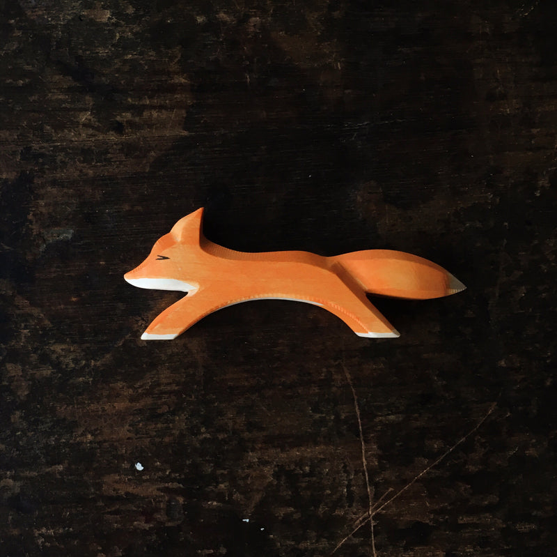 Handcrafted Wooden Running Fox