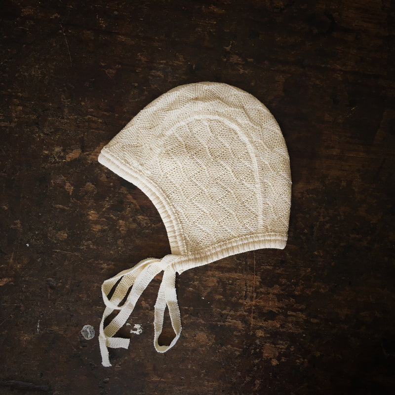 Baby Silk Bonnet - Natural