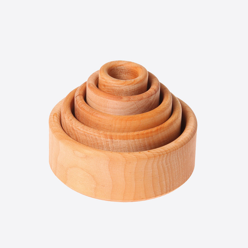 Wooden set of small bowls - Natural