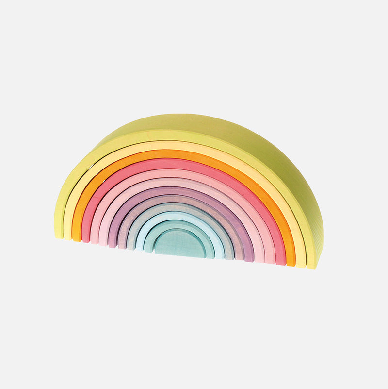 Wooden 12 Piece Rainbow - Pastel