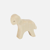 Handcrafted Wooden White Lamb Standing