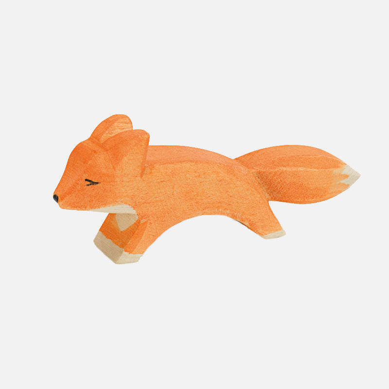 Handcrafted Wooden Small Running Fox