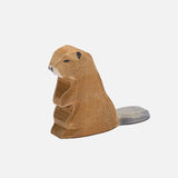 Handcrafted Wooden Sitting Beaver
