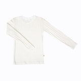 Baby & Kids Merino Wool/Silk Lace LS Top - Natural