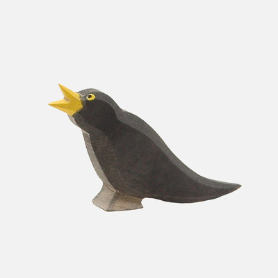 Handcrafted Wooden Blackbird