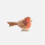 Handcrafted Wooden Redbreast Robin