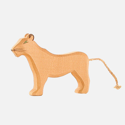 Handcrafted Wooden Large Standing Lioness