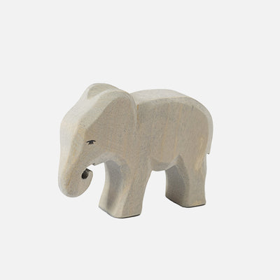 Handcrafted Wooden Small Eating Baby Elephant