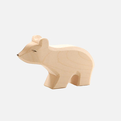 Handcrafted Wooden Polar Bear Cub