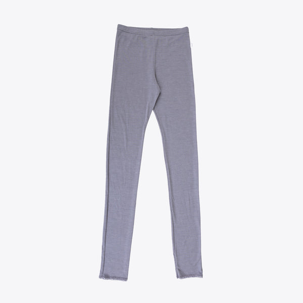 Womens Merino Wool/Silk Leggings - Grey