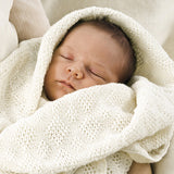 Merino Wool Swaddle/Baby Blanket - Natural