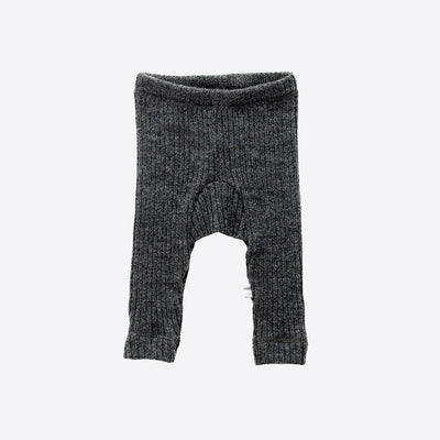 Baby & Kids Merino Wool Heavy Rib Pants - Charcoal