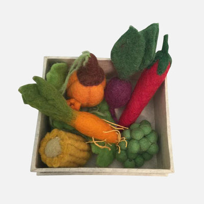 Felted Wool Mini Vegetable Set - Boxed