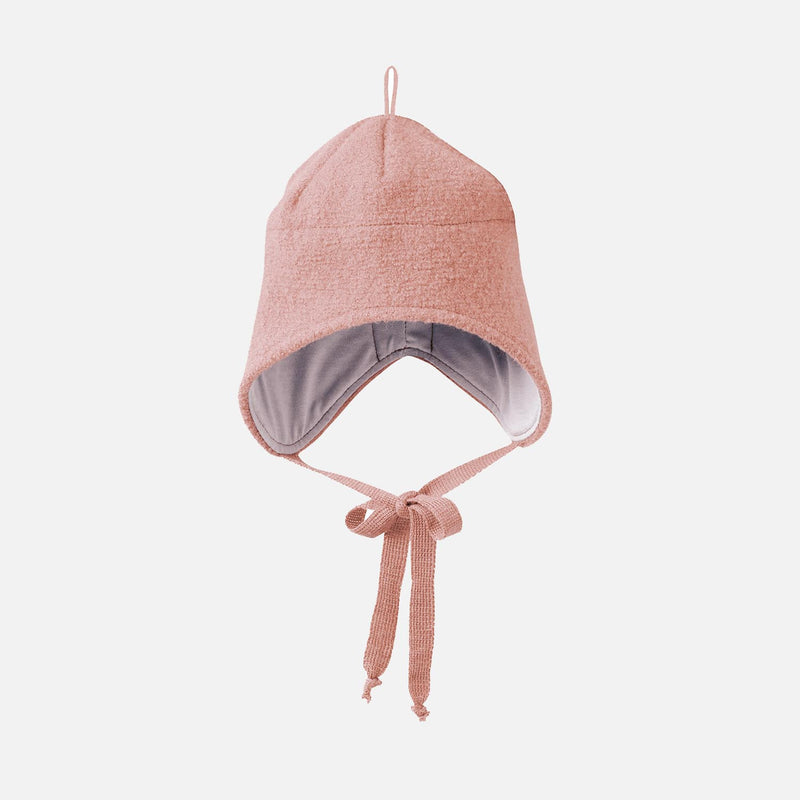 Boiled Merino Wool Hat - Rose