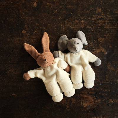 Handmade Soft Sleeping Elephant or Rabbit
