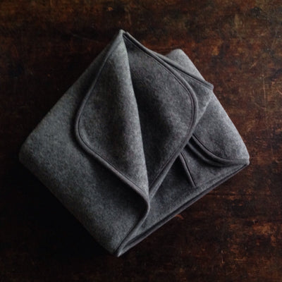 Dipper Swaddle/Baby Blanket - Merino Wool Fleece - Slate