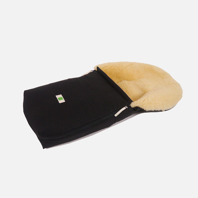 Cotton/Sheepskin Car Seat/Carry Cot Footmuff Black – MamaOwl