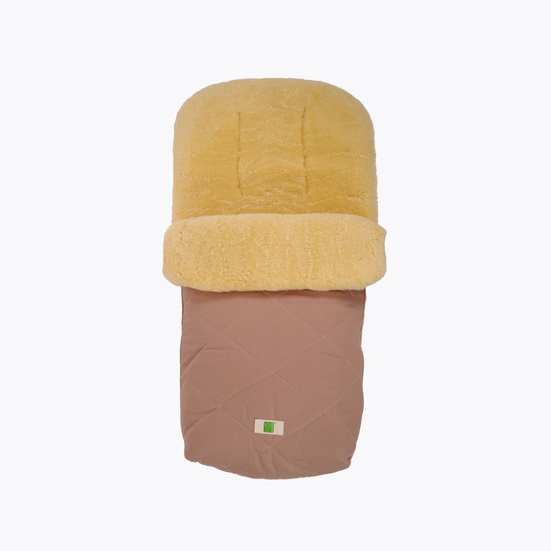 Cotton/Sheepskin Universal Pushchair Footmuff - Sand