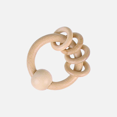 Wooden Round Touch Ring/Rattle