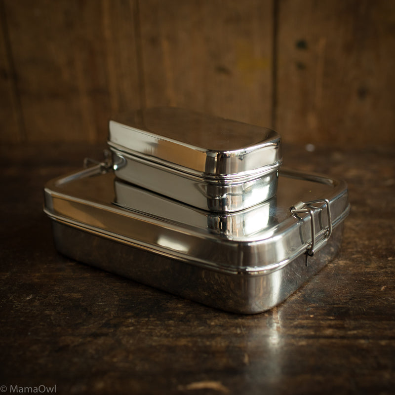 Stainless Steel Large Rectangle Lunch Box with Mini