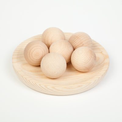 Wooden Big Balls  - 6 Pieces