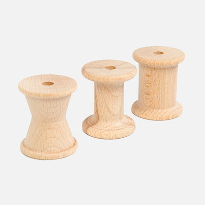 Wooden Natural Reels - 3 Pieces