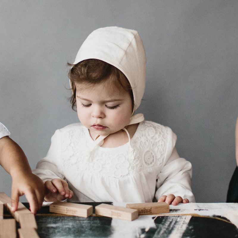 Linen Bonnet - Ivory