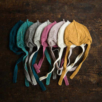 Baby Hand Knit Alpaca Bonnet - Light Lavender