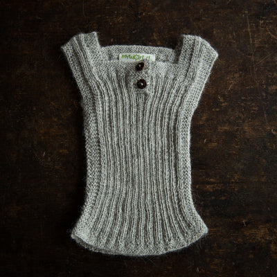 Baby & Kids Knit Alpaca Rib vest - Light Grey
